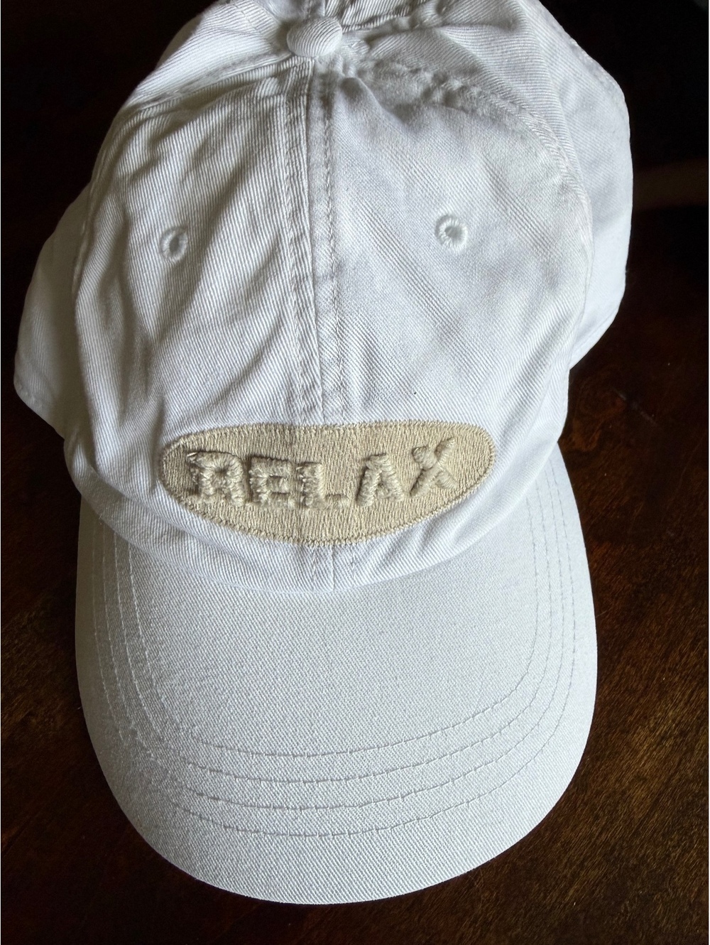 Tommy Bahama Relax White Cotton Baseball Cap Hat